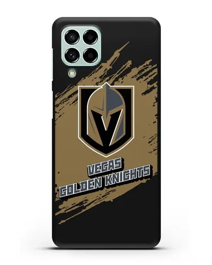 Чехол с надписью ХК Вегас Голден Найтс силиконовый для Samsung Galaxy M53 [SM-M536]