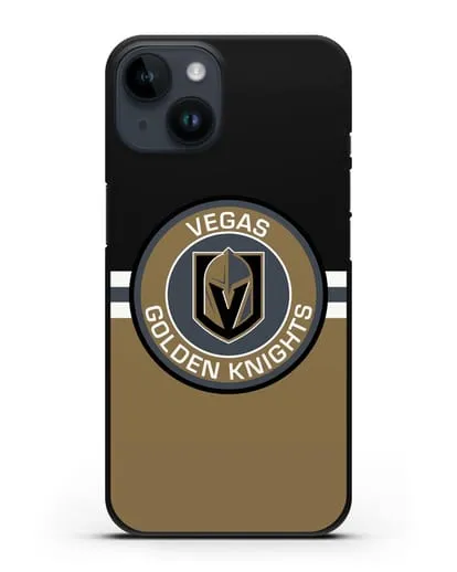 Чехол с символикой Vegas Golden Knights силиконовый для iPhone 14