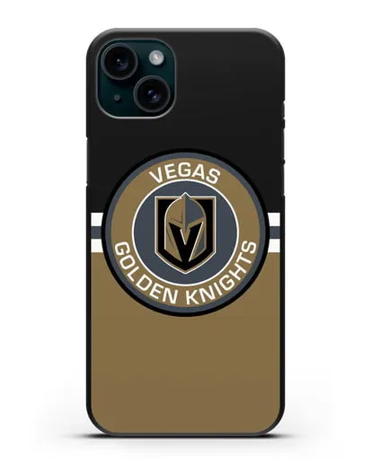 Чехол с символикой Vegas Golden Knights силиконовый для iPhone 15 Plus