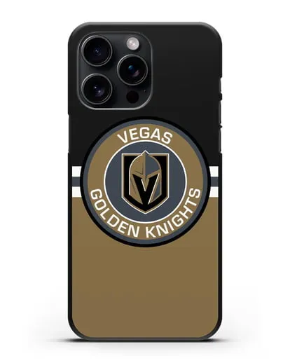 Чехол с символикой Vegas Golden Knights силиконовый для iPhone 15 Pro Max