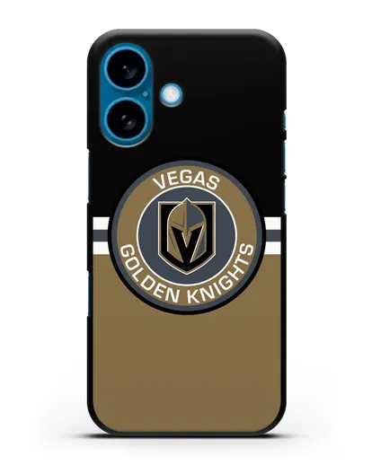 Чехол с символикой Vegas Golden Knights силиконовый для iPhone 16