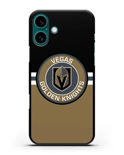 Чехол с символикой Vegas Golden Knights силиконовый для iPhone 16 Plus