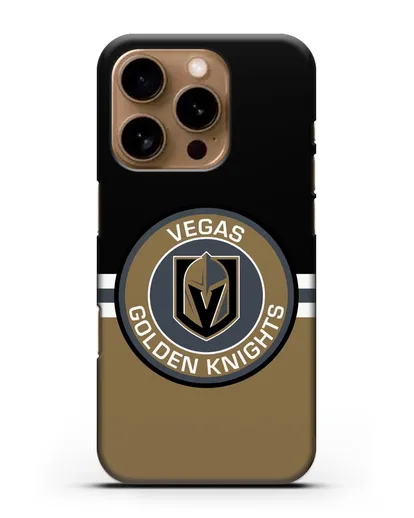 Чехол с символикой Vegas Golden Knights силиконовый для iPhone 16 Pro