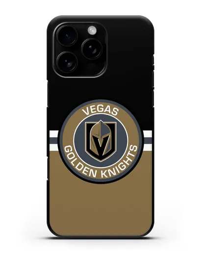 Чехол с символикой Vegas Golden Knights силиконовый для iPhone 16 Pro Max