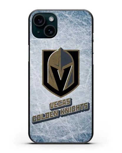 Чехол с рисунком Vegas Golden Knights силиконовый для iPhone 15 Plus