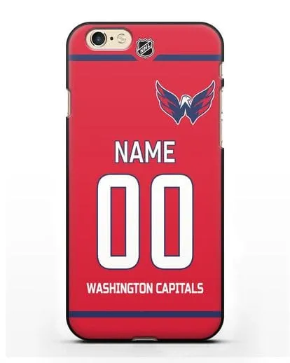 Чехол ХК Вашингтон Кэпиталз с фамилией и номером красная форма силиконовый для iPhone 6s