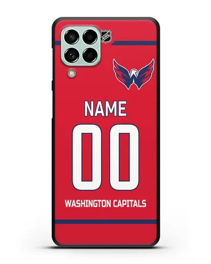 Чехол ХК Вашингтон Кэпиталз с фамилией и номером красная форма силиконовый для Samsung Galaxy M53 [SM-M536]