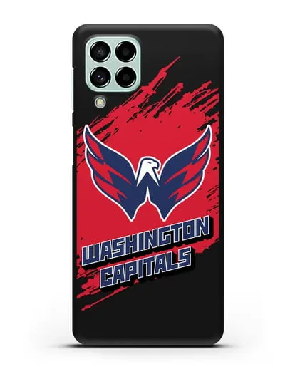 Чехол с надписью ХК Вашингтон Кэпиталз силиконовый для Samsung Galaxy M53 [SM-M536]