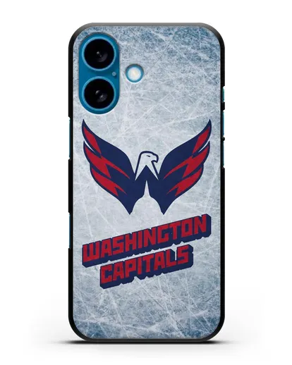Чехол с рисунком Washington Capitals силиконовый для iPhone 16
