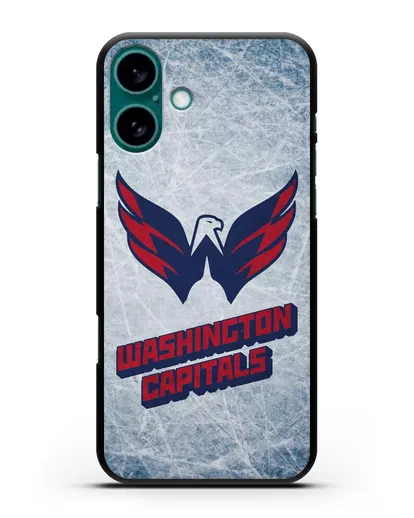 Чехол с рисунком Washington Capitals силиконовый для iPhone 16 Plus