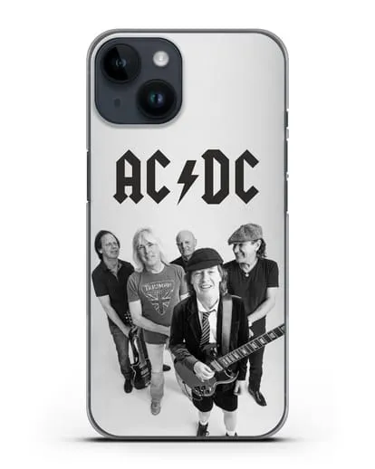 Чехол с фотографией группы AC/DC силиконовый для iPhone 14