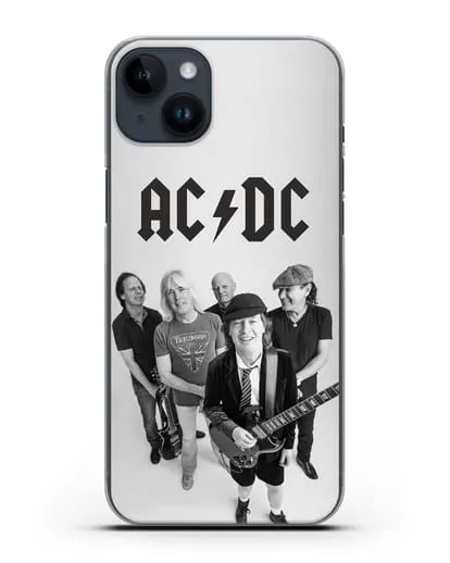 Чехол с фотографией группы AC/DC силиконовый для iPhone 14 Plus