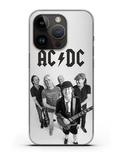Чехол с фотографией группы AC/DC силиконовый для iPhone 14 Pro