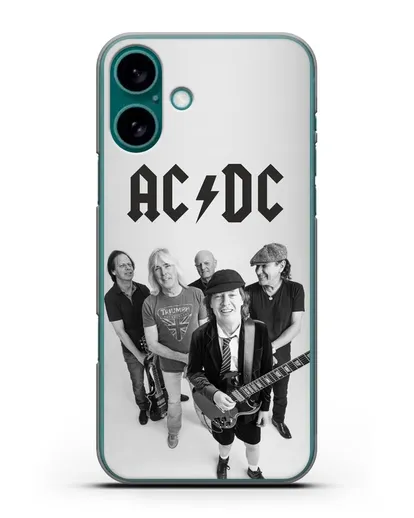 Чехол с фотографией группы AC/DC силиконовый для iPhone 16 Plus