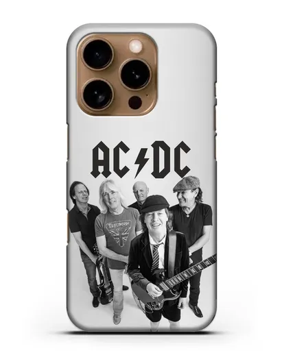 Чехол с фотографией группы AC/DC силиконовый для iPhone 16 Pro