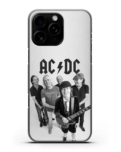 Чехол с фотографией группы AC/DC силиконовый для iPhone 16 Pro Max