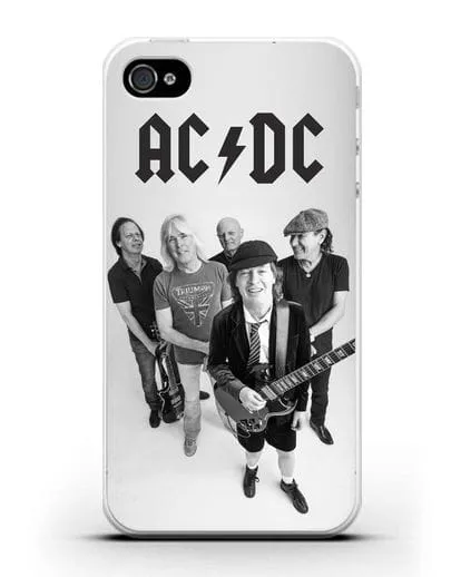 Чехол с фотографией группы AC/DC силиконовый для iPhone 4/4s