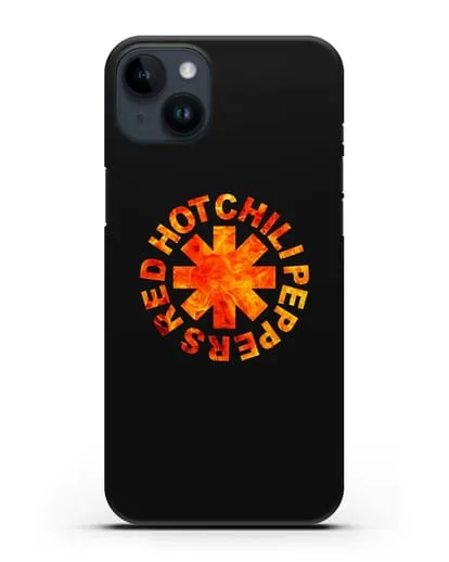 Чехол с логотипом Red Hot Chili Peppers силиконовый для iPhone 14 Plus