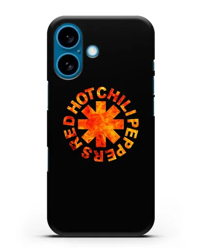 Чехол с логотипом Red Hot Chili Peppers силиконовый для iPhone 16