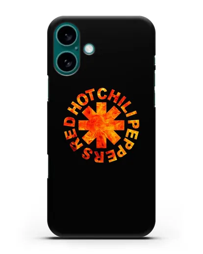 Чехол с логотипом Red Hot Chili Peppers силиконовый для iPhone 16 Plus