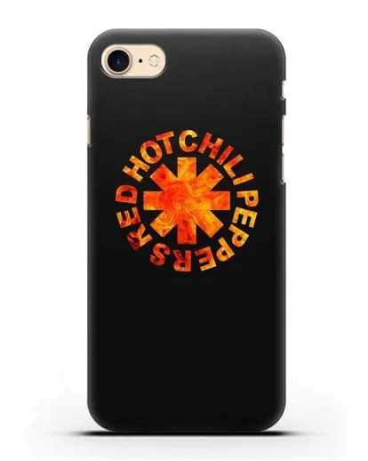Чехол с логотипом Red Hot Chili Peppers силиконовый для iPhone 8