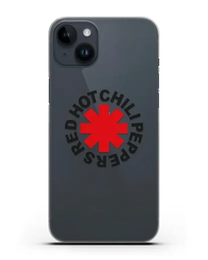 Чехол с символикой Red Hot Chili Peppers силиконовый для iPhone 14 Plus