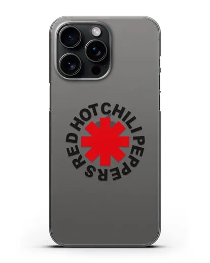 Чехол с символикой Red Hot Chili Peppers силиконовый для iPhone 15 Pro Max