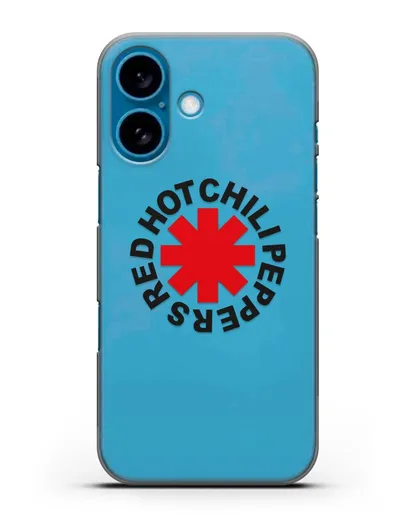 Чехол с символикой Red Hot Chili Peppers силиконовый для iPhone 16