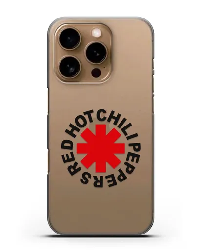 Чехол с символикой Red Hot Chili Peppers силиконовый для iPhone 16 Pro