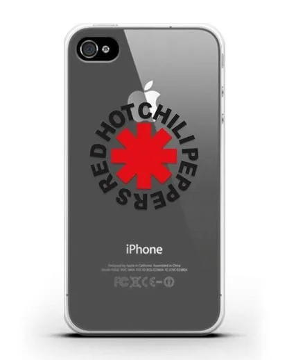 Чехол с символикой Red Hot Chili Peppers силиконовый для iPhone 4/4s