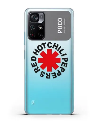 Чехол с символикой Red Hot Chili Peppers силиконовый для Xiaomi Poco M4 Pro 5G