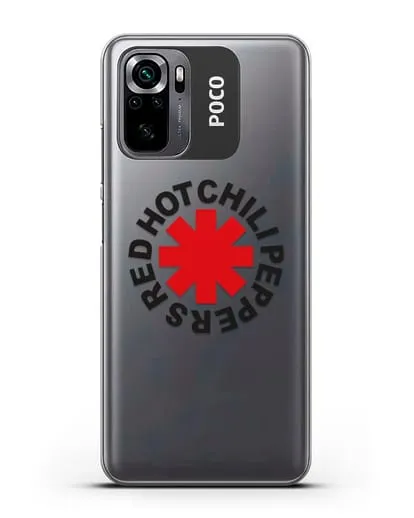 Чехол с символикой Red Hot Chili Peppers силиконовый для Xiaomi Poco M5s