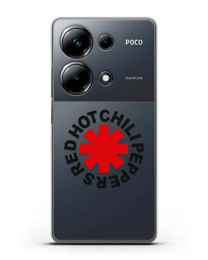 Чехол с символикой Red Hot Chili Peppers силиконовый для Xiaomi Poco M6 Pro