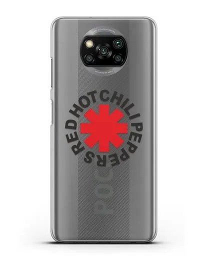 Чехол с символикой Red Hot Chili Peppers силиконовый для Xiaomi Poco X3