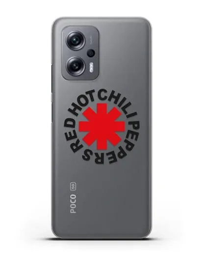 Чехол с символикой Red Hot Chili Peppers силиконовый для Xiaomi Poco X4 GT