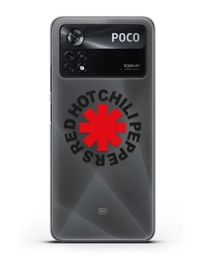 Чехол с символикой Red Hot Chili Peppers силиконовый для Xiaomi Poco X4 Pro