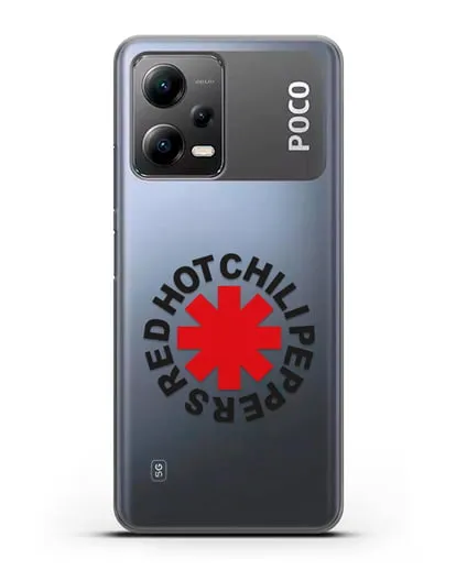 Чехол с символикой Red Hot Chili Peppers силиконовый для Xiaomi Poco X5