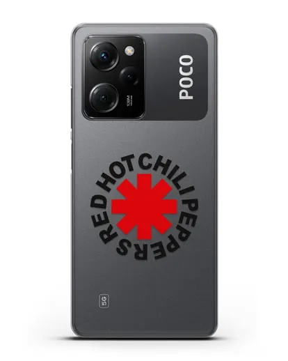 Чехол с символикой Red Hot Chili Peppers силиконовый для Xiaomi Poco X5 Pro