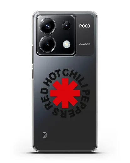 Чехол с символикой Red Hot Chili Peppers силиконовый для Xiaomi Poco X6