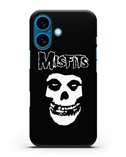 Чехол с надписью Misfits и черепом силиконовый для iPhone 16
