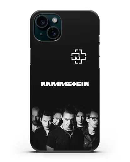 Чехол с фотографией группы Rammstein силиконовый для iPhone 15 Plus