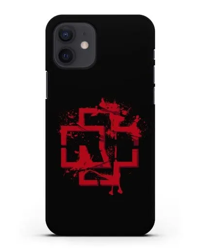 Чехол с красным логотипом Rammstein силиконовый для iPhone 12