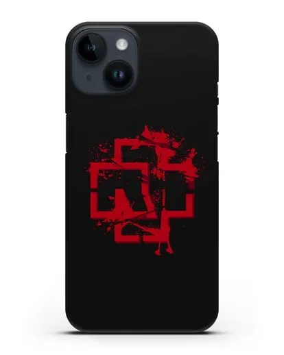 Чехол с красным логотипом Rammstein силиконовый для iPhone 14