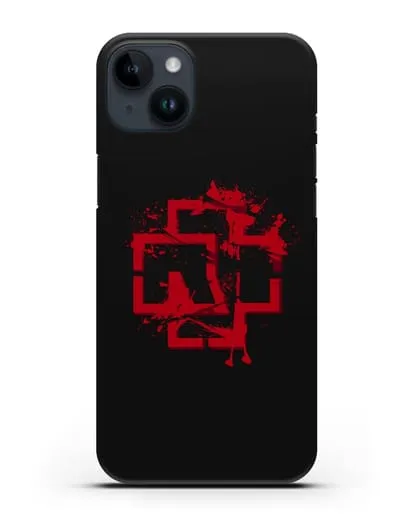 Чехол с красным логотипом Rammstein силиконовый для iPhone 14 Plus