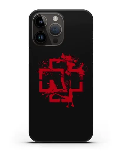 Чехол с красным логотипом Rammstein силиконовый для iPhone 14 Pro Max