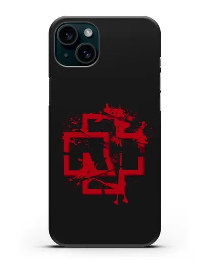 Чехол с красным логотипом Rammstein силиконовый для iPhone 15 Plus