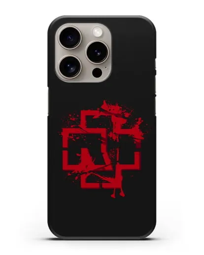 Чехол с красным логотипом Rammstein силиконовый для iPhone 15 Pro