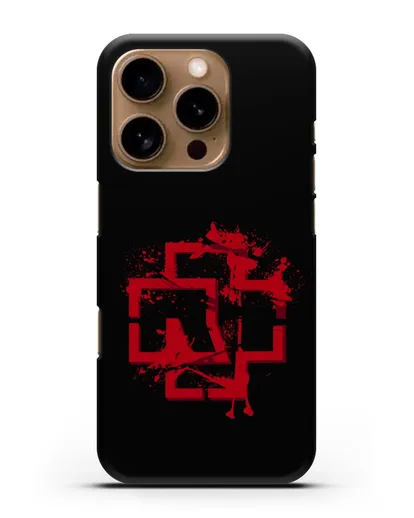 Чехол с красным логотипом Rammstein силиконовый для iPhone 16 Pro