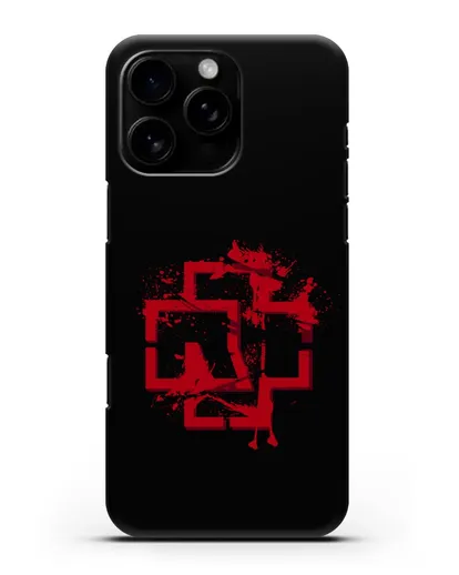 Чехол с красным логотипом Rammstein силиконовый для iPhone 16 Pro Max