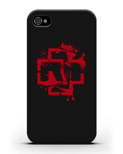 Чехол с красным логотипом Rammstein силиконовый для iPhone 4/4s